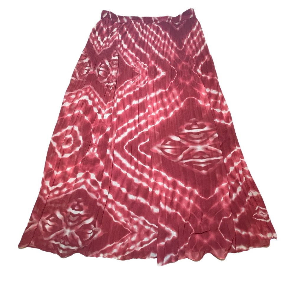 Chicos Tie Dye Red Maxi Skirt (Size 2 / Medium )